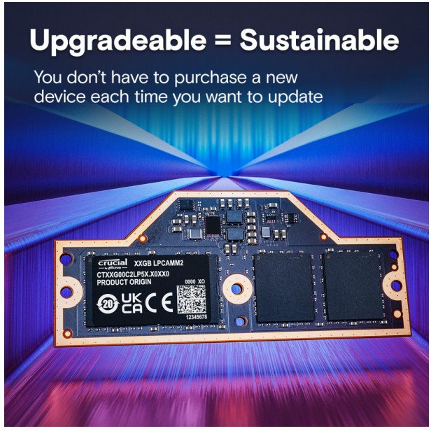 Crucial CT32G75C2LP5X memória modul 32 GB 1 x 32 GB LPDDR5X 7500 MT/s (CT32G75C2LP5X)