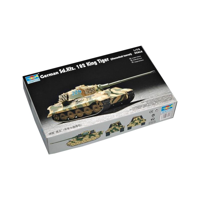 Trumpeter German King Tiger Német harckocsi műanyag modell (1:72) (07201)