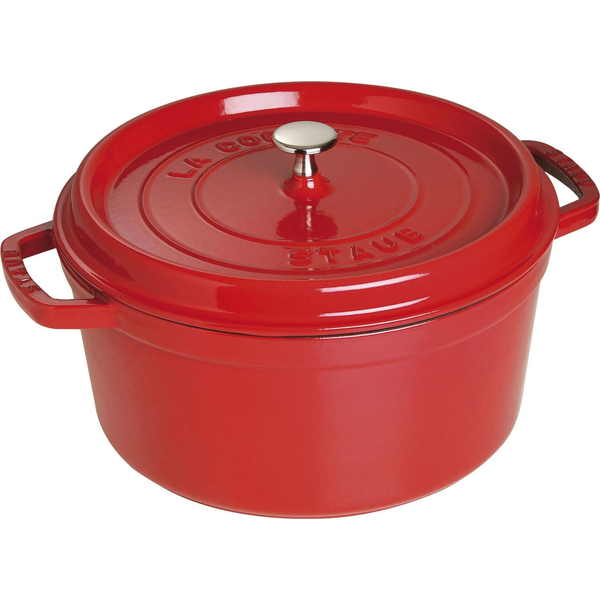 Staub La Cocotte 28cm rund, Kirsch-rot, Gusseisen