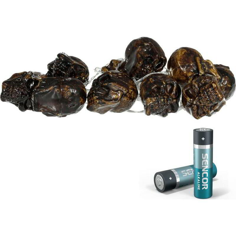 Retlux RHW 004 Barna koponya Fényfüzér 10LED WW Halloween Dekoráció (RHW 004)