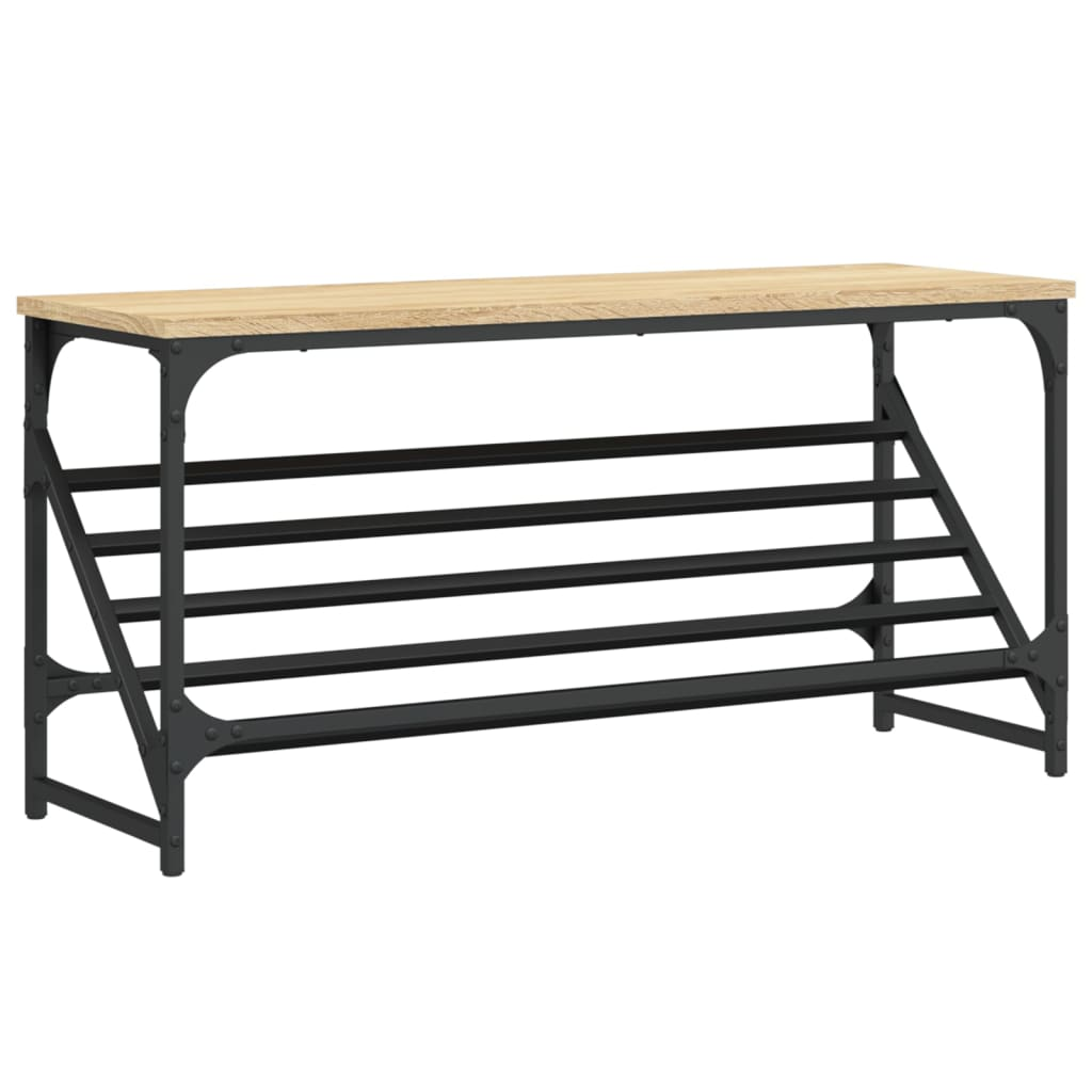 sonoma tölgy színű műfa cipőtartó 90x30x45 cm (833419)