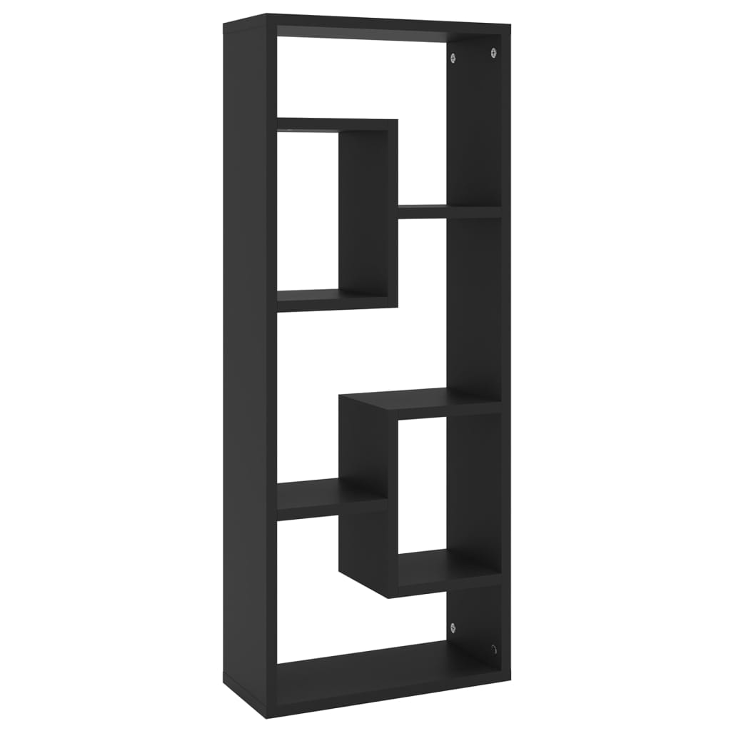 fekete forgácslap fali polc 36 x 16 x 90 cm (803012)