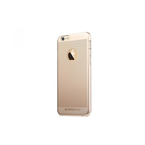 TOTU Ambulatory műanyag telefonvédő (lyukacsos minta, logo kivágás) ARANY [Apple iPhone 6S 4.7]
