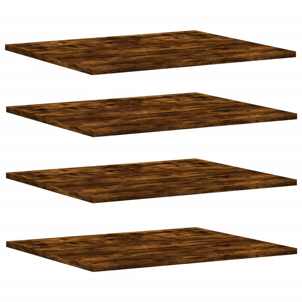 4 db füstös tölgy színű szerelt fa fali polc 60 x 50 x 1,5 cm (838249)