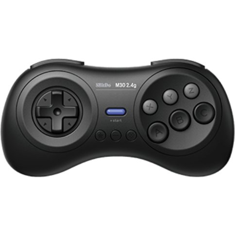 8Bitdo M30 2.4G, Gamepad, Sega Genesis, Directional buttons, Menu button, Select button, Start button, Digital, Wireless, Micro-USB