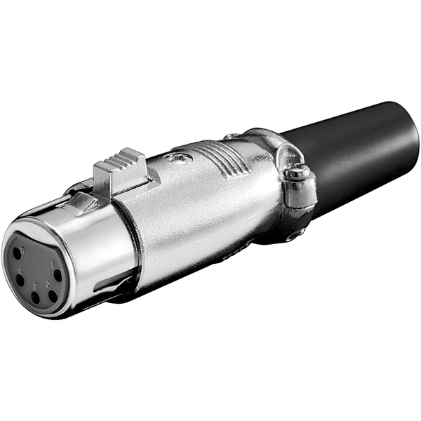 goobay 11961 Mikrofon XLR anya csatlakozó 5Pin - Fekete