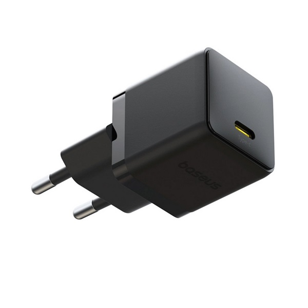 Baseus PALM hálózati töltő Type-C aljzat (20W, PD gyorstöltő 3.0) FEKETE (P10111602113-00) (P10111602113-00)