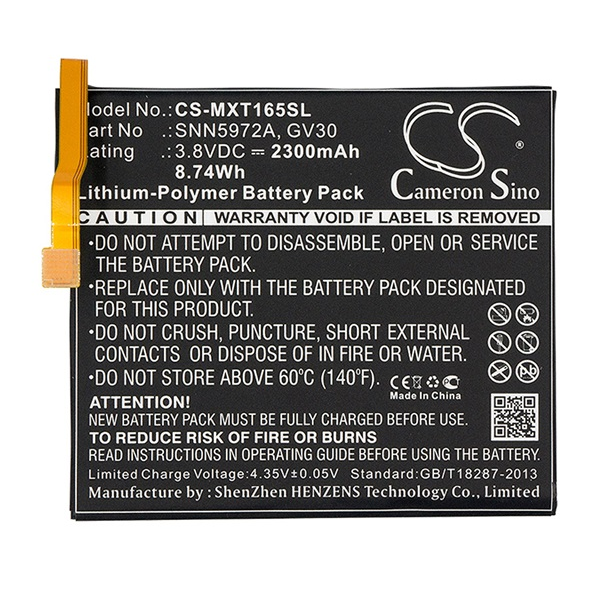 Cameron Sino Li-Polymer akku (3.8V/2300mAh, Motorola GV30 kompatibilis) FEKETE Lenovo Moto Z (XT1650) (CS-MXT165SL)