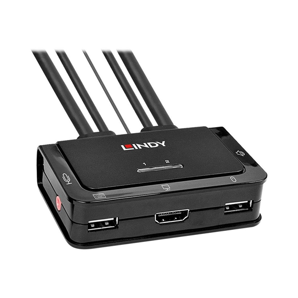 Lindy 42340 KVM prepínač Čierna