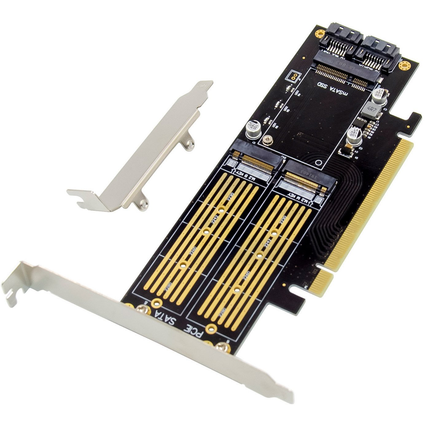 InLine 76660T csatlakozókártya/illesztő Belső M.2, mSATA