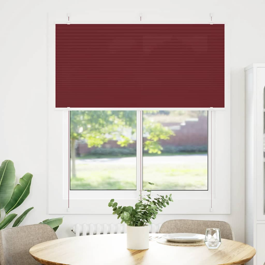 pliszírozott redőny Bordeaux piros 115x150 cm szövetszélesség (4015248)