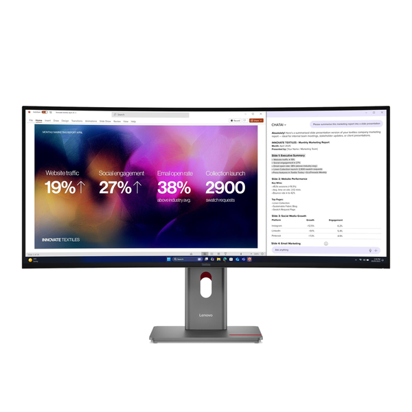 Lenovo ThinkVision P40WD-40 computerskærm 100,8 cm (39.7") 5120 x 2160 pixel WUHD LED Sort