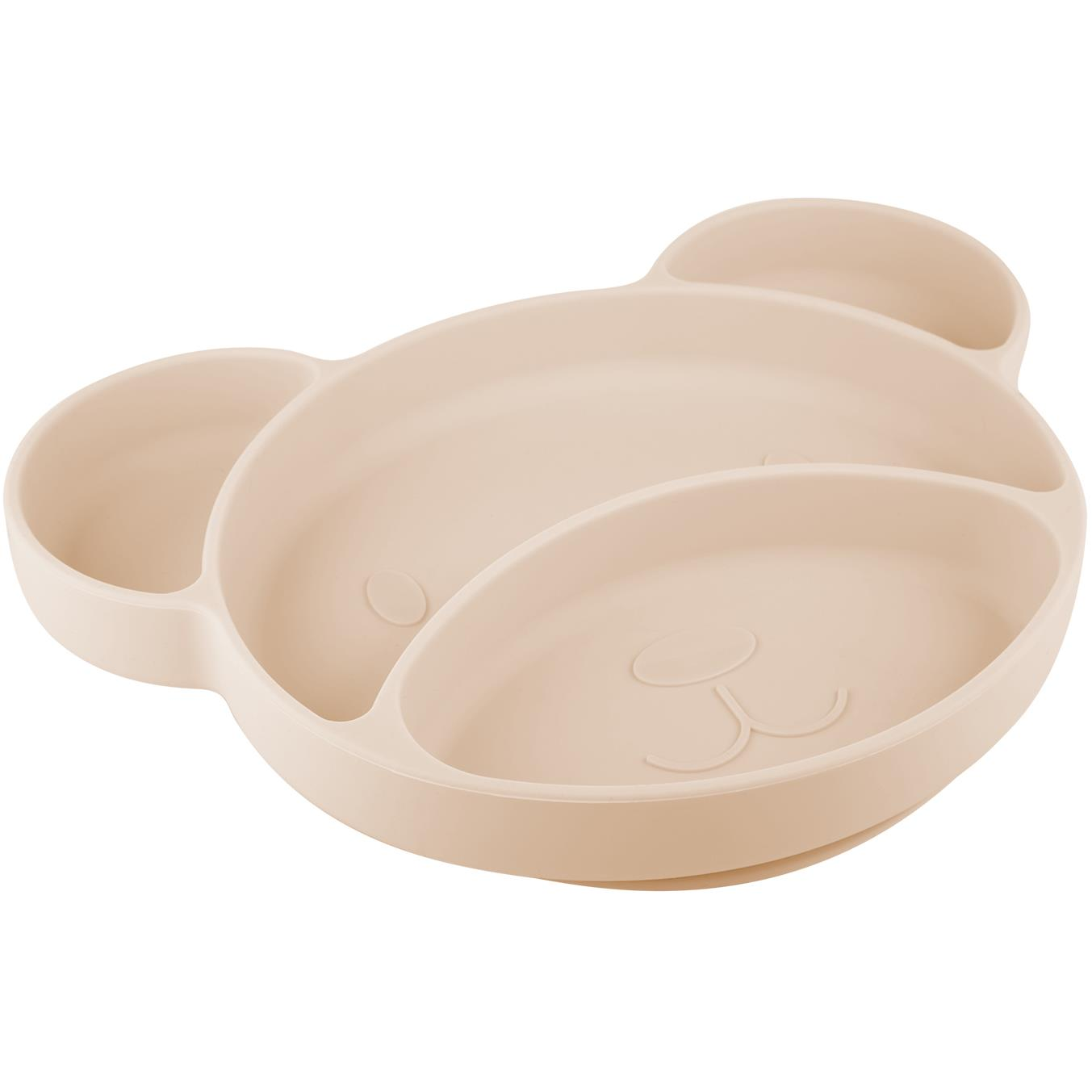 Canpol babies szilikon osztott tányér tapadókoronggal - medve, krémszínű (5901691879379)