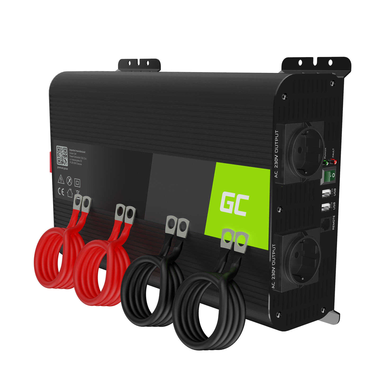 Green Cell PRO INVGC11 Autós inverter 12V / 2000W (INVGC11)