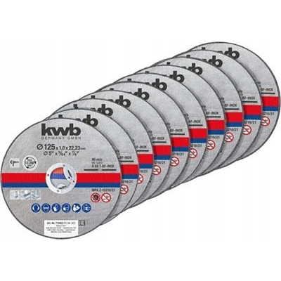 kwb 712022 Vágótárcsa készlet 125 mm 10 db Fém (49712022)