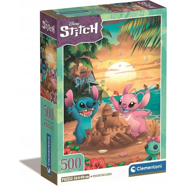 Clementoni 35547 puzzle 500 pz Cartoni