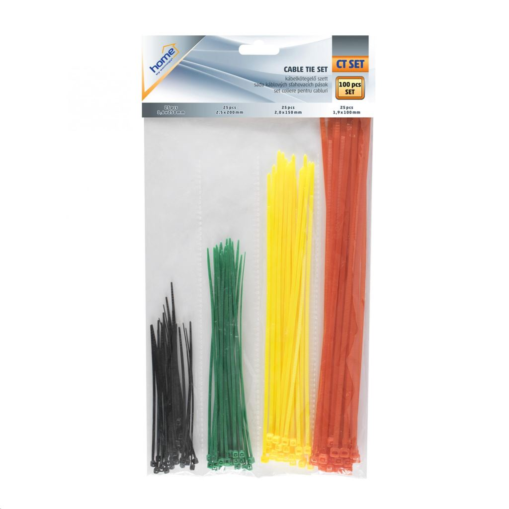 Somogyi kábelkötegelő szett, színes, 100db (CT SET) (CT SET)