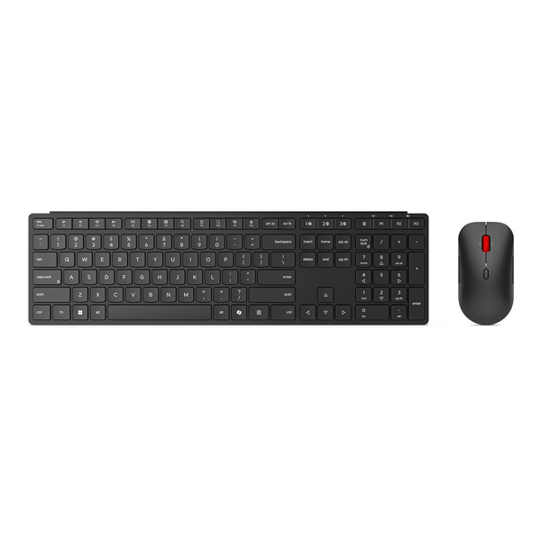 Lenovo 4X31S04848 tastatur Mus inkluderet Kontor RF trådløs + Bluetooth Belgisk Sort