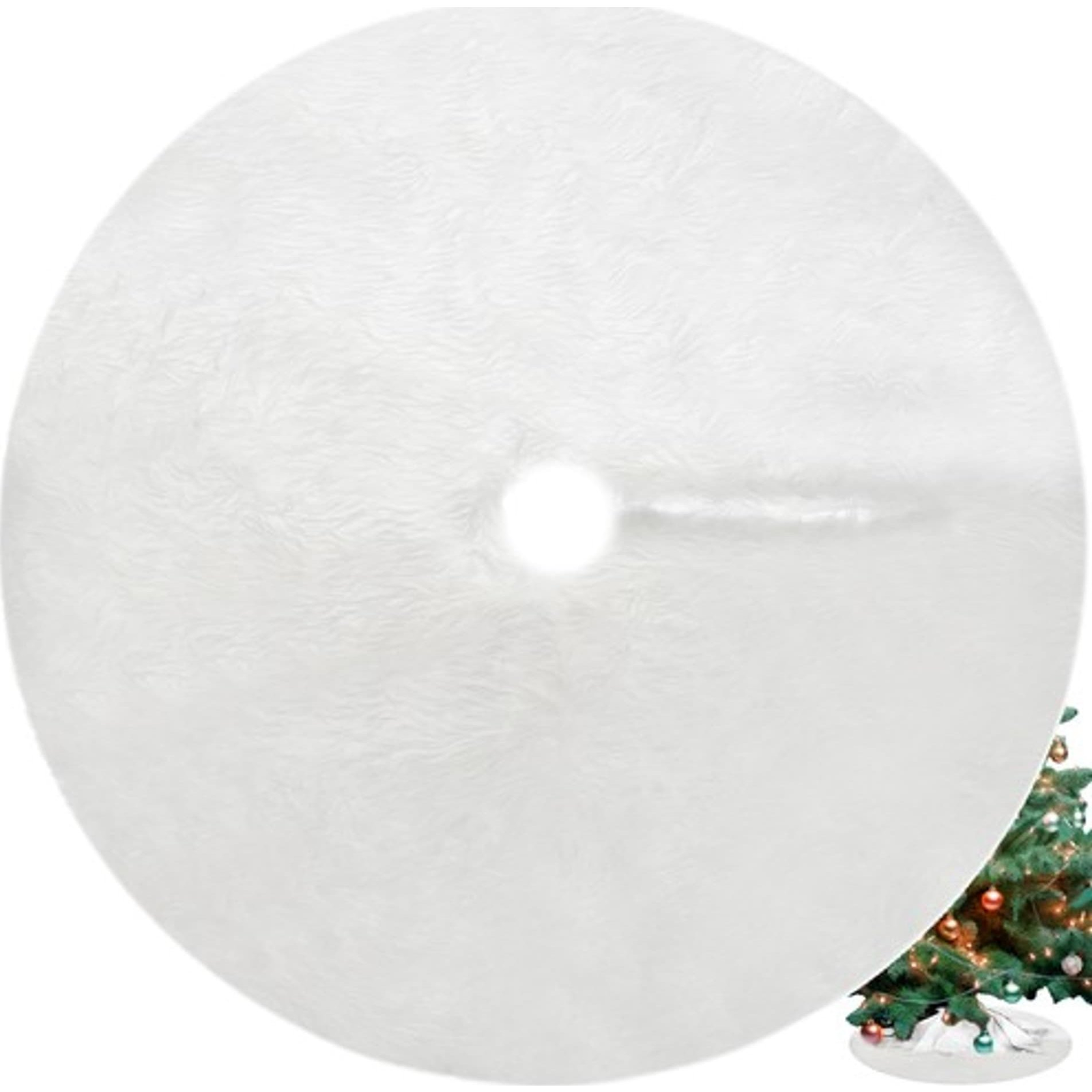 Iso Trade Fehér Puha Karácsonyfa Alatti Szőnyeg 74 cm (5900779944480)