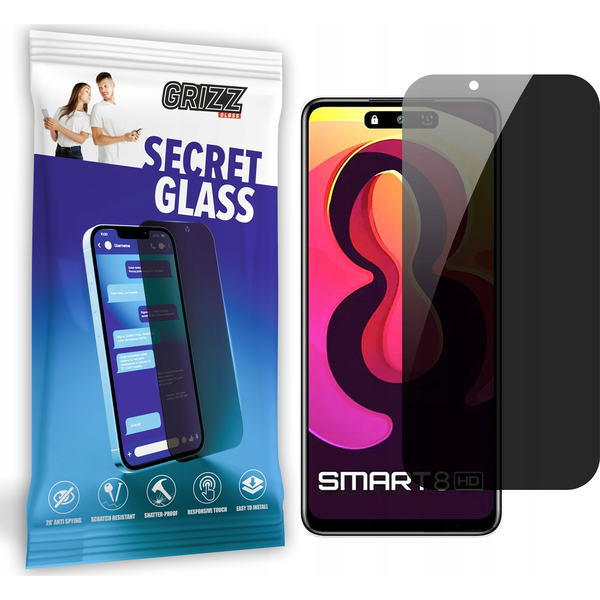  GrizzGlass Szkło prywatyzujące GrizzGlass SecretGlass do Infinix Smart 8 HD