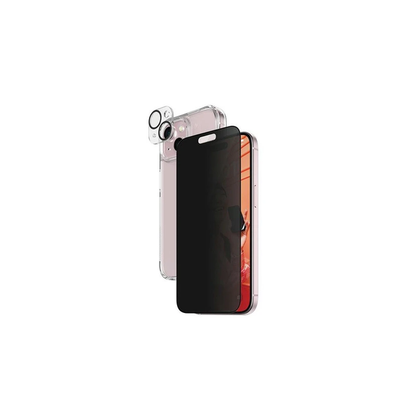 PanzerGlass Privacy Bundle 3in1 iPhone15 készülékhez 6.1" D3O kemény tok + kijelzővédő + UWF+ Lens 1136+1172+P2809