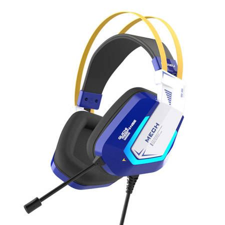 Căști de gaming Dareu EH732 USB RGB albastre