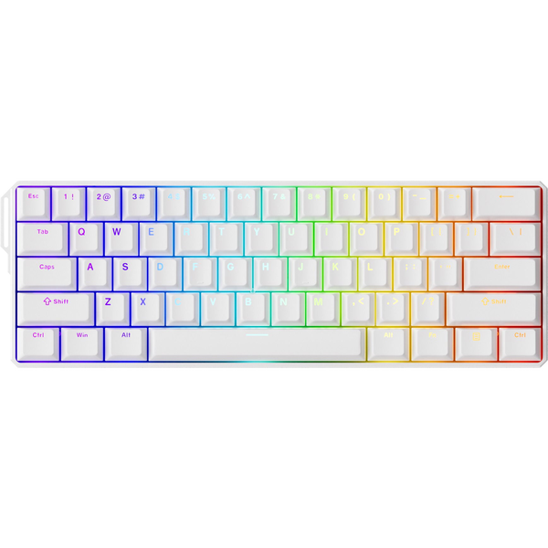 AKKO MONSGEEK FUN60 Ultra-ST White-TMRWired mode (AKKO Glare Magnetic switches)