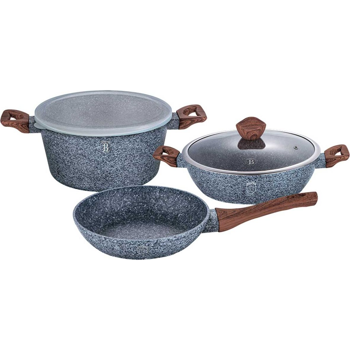 BerlingerHaus BH/7060 Forest Line Edénykészlet - Kovácsolt Alumínium, Szürke (BH-7060)