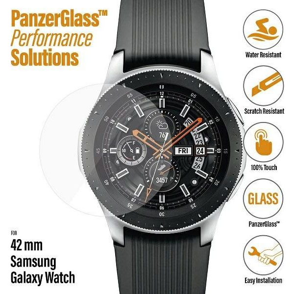 PanzerGlass 7202 inteligentné nositeľné príslušenstvo Ochrana displeja Priehľadná Temperované sklo, Polyetyléntereftalát (PET)