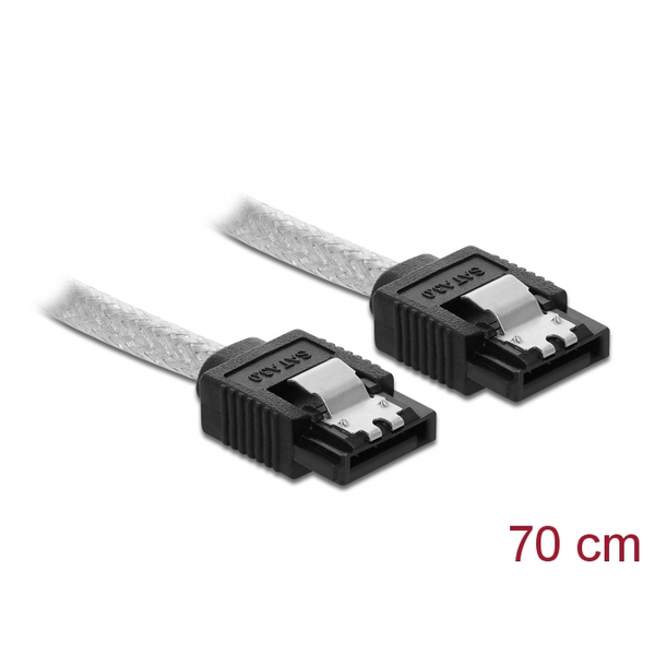 Delock SATA 6 Gb/s Kabel 70 cm transparent