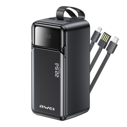 Външна батерия Awei PA-107 50 000 mAh, черна
