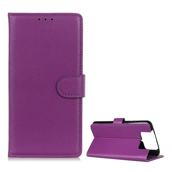Tok álló, bőr hatású (FLIP, oldalra nyíló, asztali tartó funkció, prémium) LILA [Asus Zenfone 7 (ZS670KS)] (5996591020044)