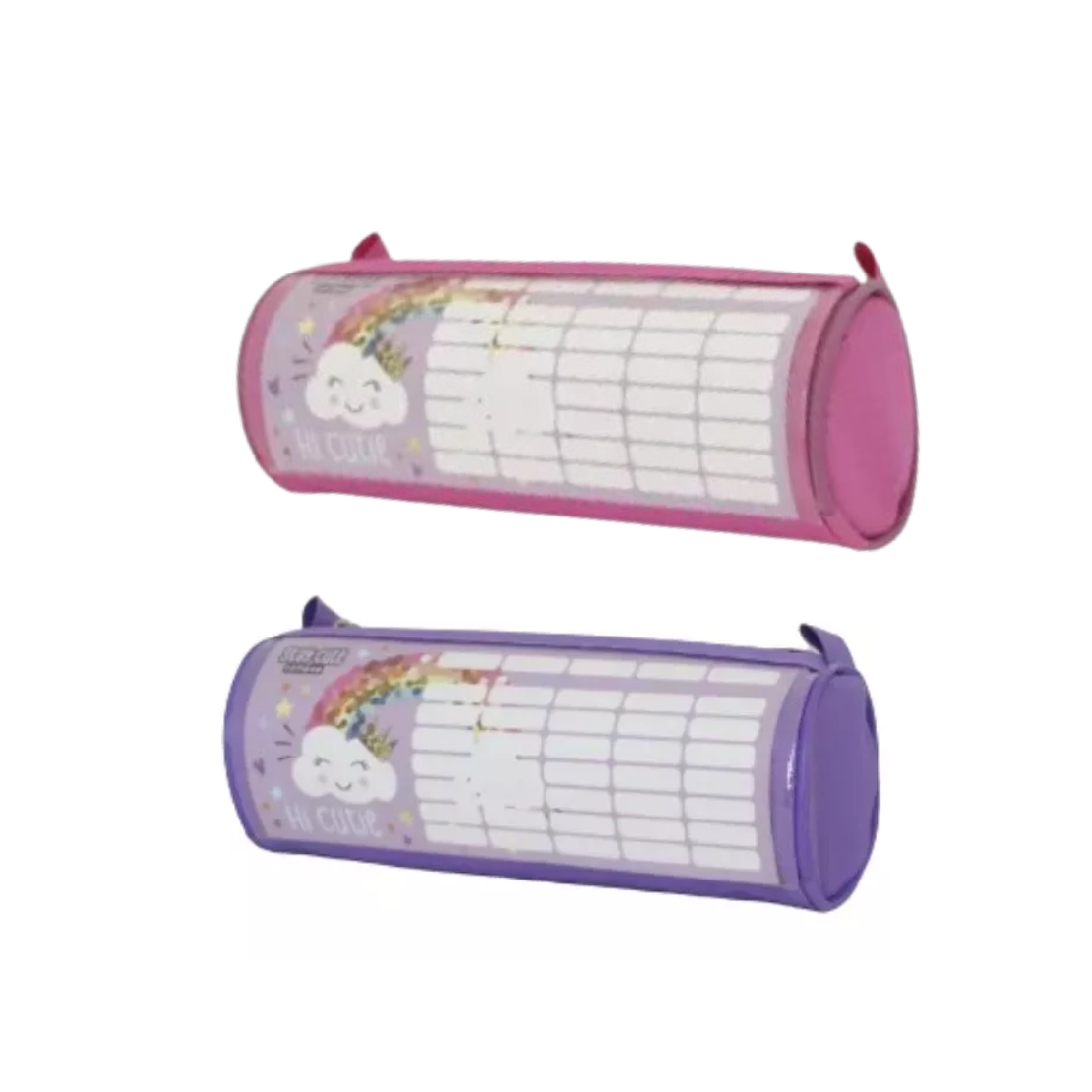 Stay Cute Szivárványos töltetlen bedobós hengeres tolltartó órarenddel lányoknak - Többféle (21022)