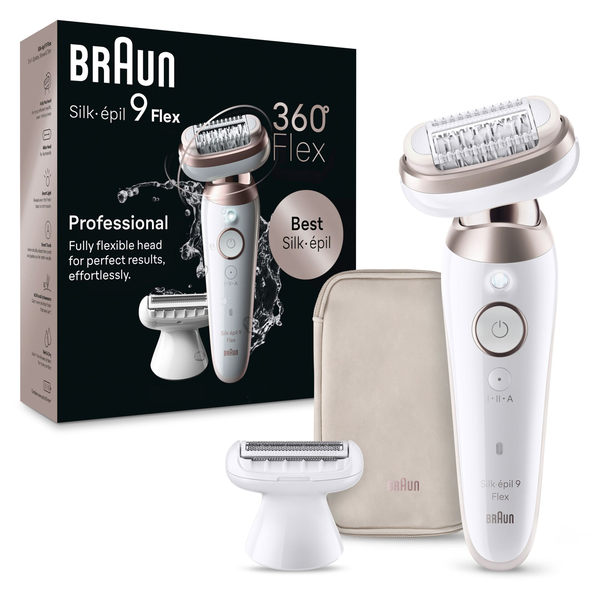 Braun Silk-épil 9 Flex 9-030 3D 40 pincetter Lyserød, Hvid