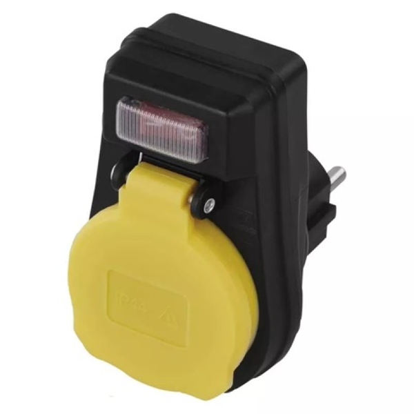 Nástěnná elektrická zásuvka Emos černá