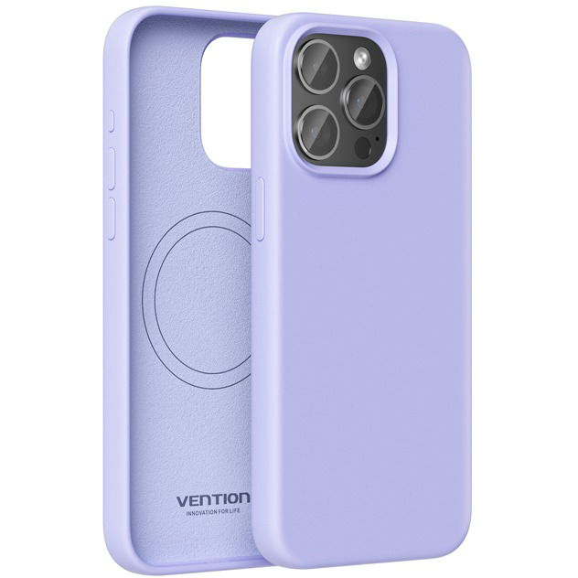 Vention Liquid iPhone 15 Plus lila szilikon MagSafe tok (KUFV0-20)