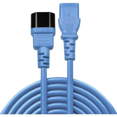 Lindy 30471 napájecí kabel Černá, Modrá 1 m C14 rozdvojovač C13 rozdvojovač