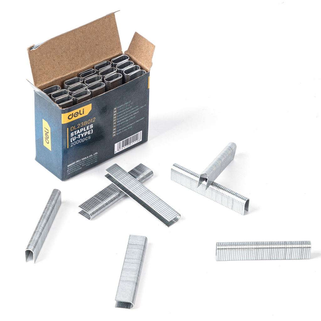 Deli Tools U tűzőkapocs 2000db (EDL238012) (EDL238012)