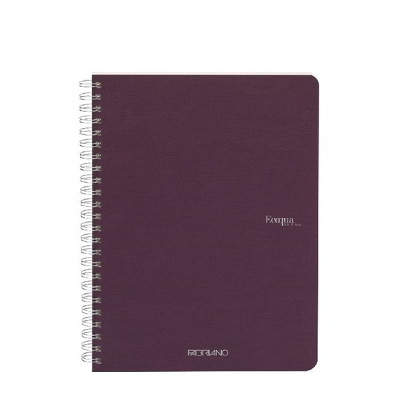 Fabriano Ecoqua 70 lapos A5 vonalas spirálfüzet - Lila