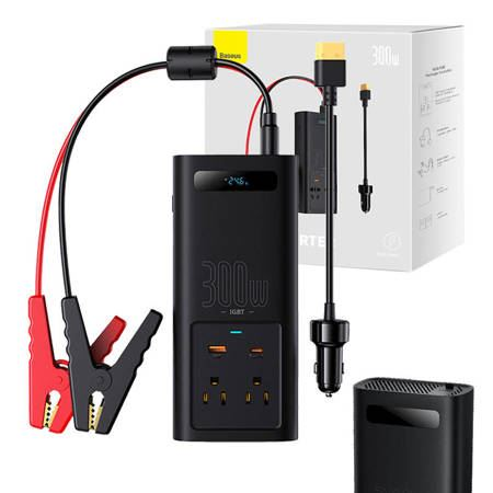 Baseus autós inverter 300W 24V CN / EU fekete (C00337600111-00) (C00337600111-00)