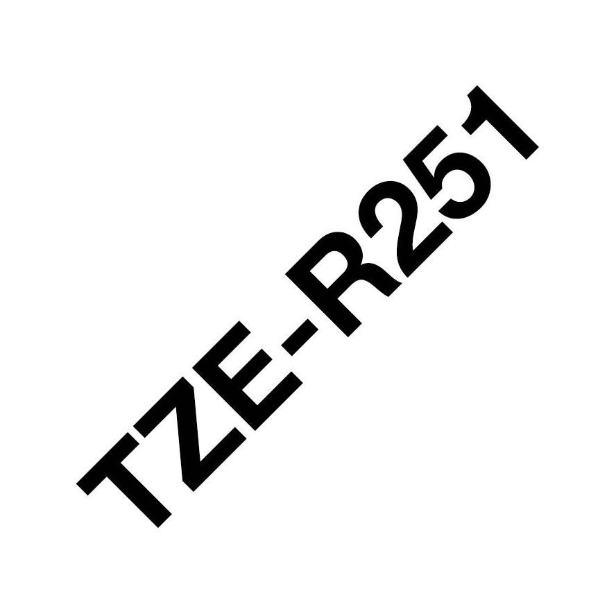 Brother TZE-R251 címkéző szalag Fehéren fekete (TZER251)