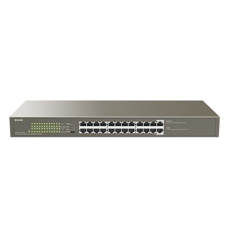 Tenda TEG1124P-24-250W 24-portový gigabitový prepínač (TEG1124P-24-250W)