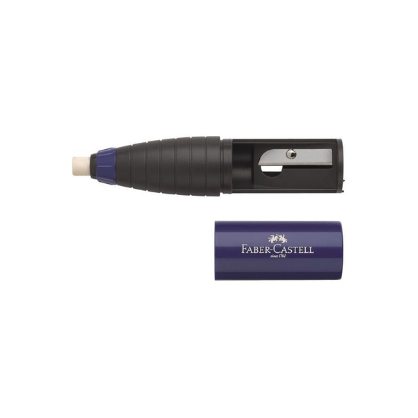 FABER-CASTELL Radierer Spitzer Kombi brombeer-blau