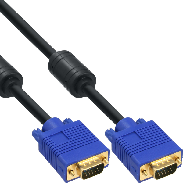 InLine 17715T cable VGA 1,5 m SVGA Negro