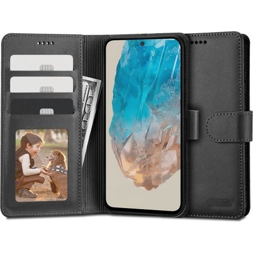 Puzdro s klapkou Tech-protect pre Samsung Galaxy M35 5G, čierne
