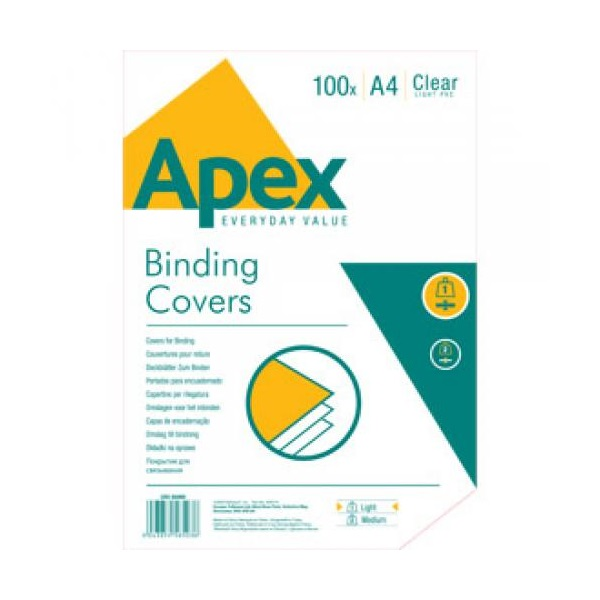 Apex Medium A4 180mic 100db-os víztiszta előlap (6500501)