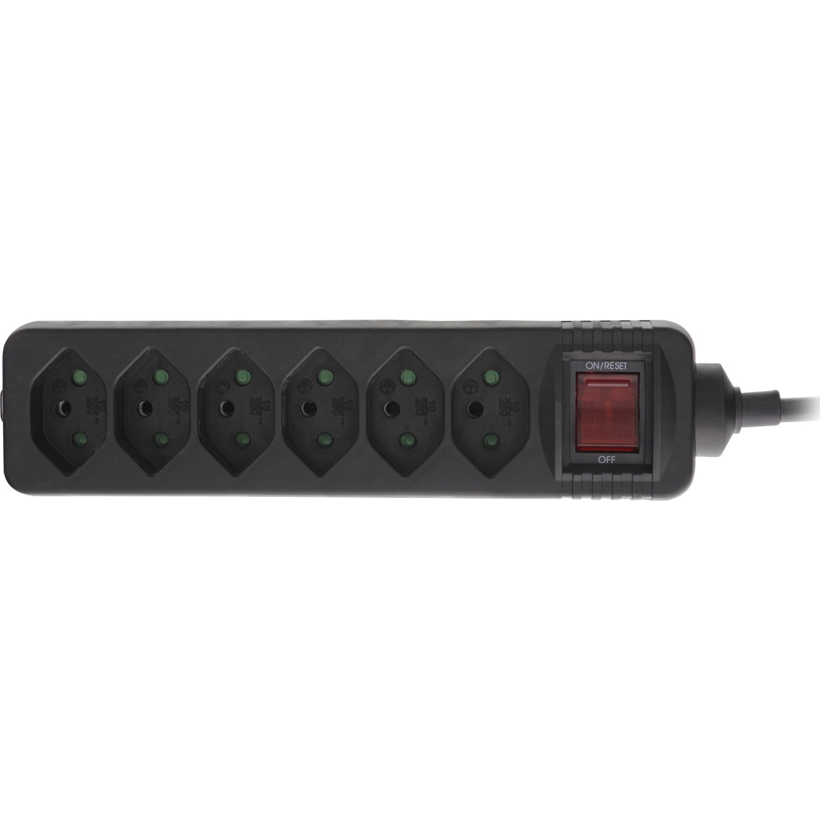 InLine 16451Y elektromos elosztó 1,5 M 6 AC kimenet(ek) Beltéri Fekete (16451Y)