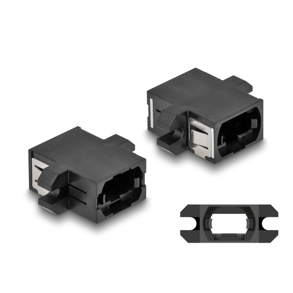 DELOCK LWL Kupplung MPO Buchse zu MPO Buchse schwarz