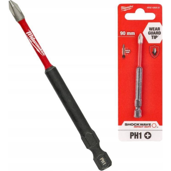Milwaukee Shockwave bithegy PH1x90mm