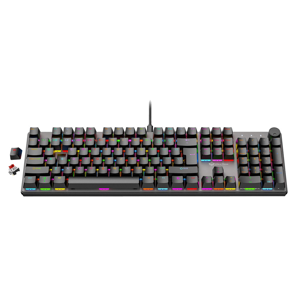 Meetion MK009PRO RGB Vezetékes Mechanikus Gamer Billentyűzet HUN - Fekete (MT-MK0009PRO)